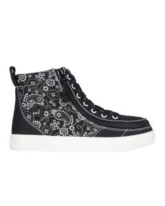 Billy Black Paisley Classic Lace High Tops Chaussures