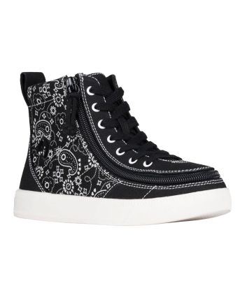 Billy Black Paisley Classic Lace High Tops Chaussures