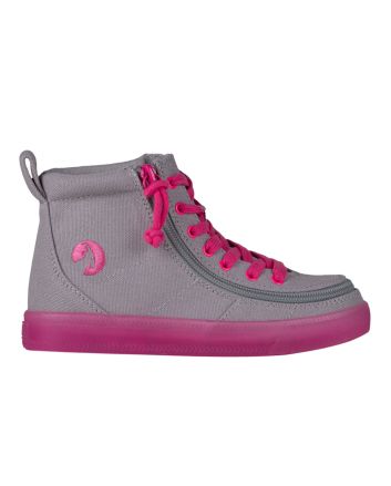 Billy Grey/Pink Classic Lace High Tops Chaussures