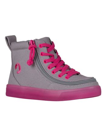 Billy Grey/Pink Classic Lace High Tops Chaussures