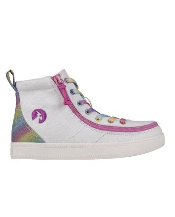 Billy White Rainbow Classic Lace High Chaussures