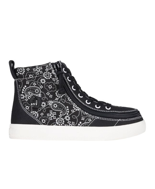 Billy Black Paisley Classic Lace High Tops Chaussures