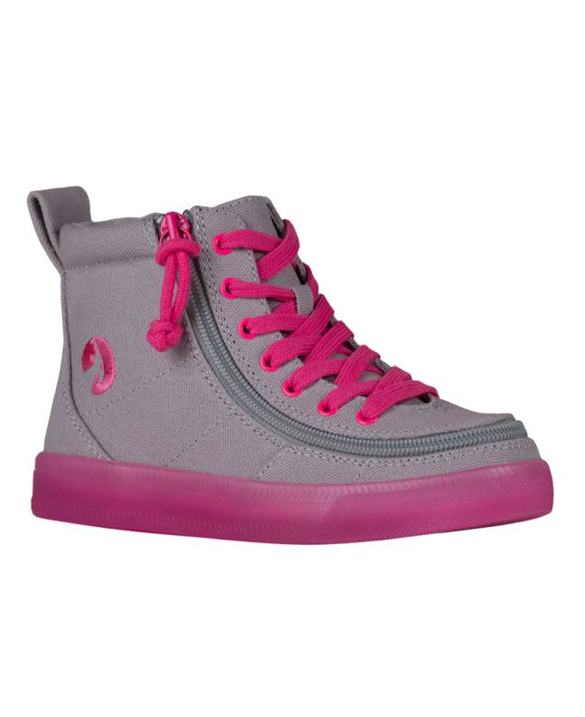 Billy Grey/Pink Classic Lace High Tops Chaussures